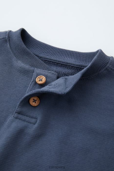 Zara niños sudadera con botones BDP8J1552 ropa azul