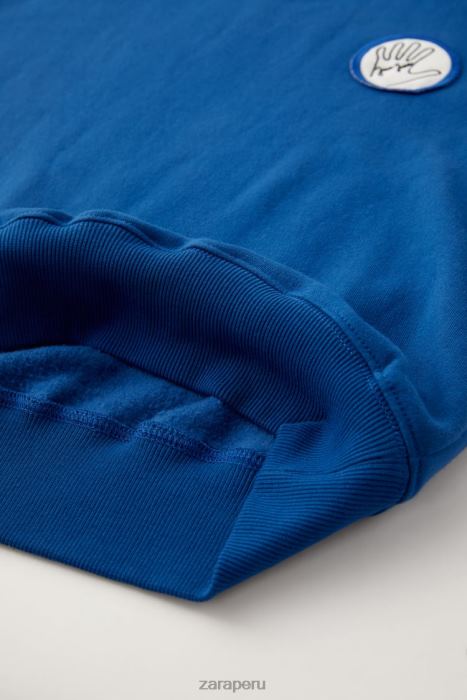 Zara niños sudadera java jacobs BDP8J1512 ropa cobalto