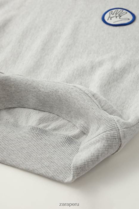 Zara niños sudadera java jacobs BDP8J1516 ropa marga gris