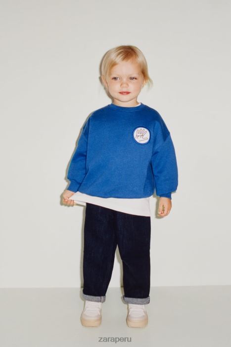 Zara niños sudadera java jacobs BDP8J1520 ropa cobalto