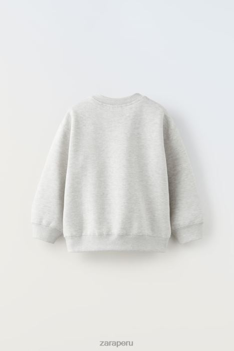 Zara niños sudadera para correr BDP8J1524 ropa marga gris