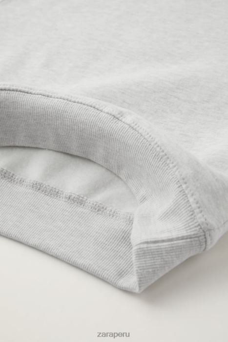 Zara niños sudadera para correr BDP8J1524 ropa marga gris