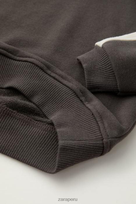 Zara niños traje de jogging a rayas BDP8J1550 ropa gris antracita