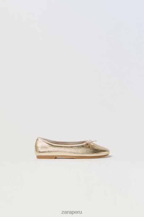 Zara niños bailarinas metalizadas BDP8J1598 calzado oro